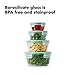 OXO Good Grips 8 Piece Smart Seal Airtight Glass Round Container Set
