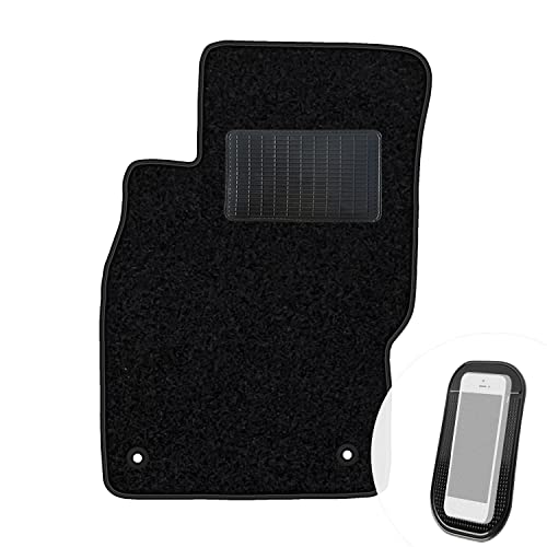 moto-MOLTICO Fahrer Fußmatte Auto Velours Fahrerseite Autoteppiche Schwarz Fahrermatte 1-teilig...