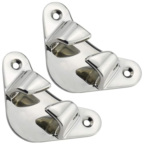 MerciL Boat Bow Chock Cleat Line Chock, 316 Stainless Steel Boat Angled Bow Chocks Dock Cleat for Boat Angled Yacht Deck Dock Mooring Rope Cleat Chock (2,Straight Shape)