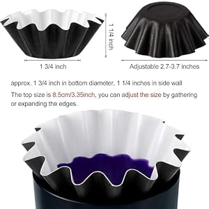 Boao Wax Melt Liners Reusable Wax Warmer Leakproof Candle Warmer Liners Wax Tray for Scented Wax Electric Wax Warmers Pluggable Wax Melter and BurnerBlack 25 Pieces