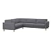 SOFERIA Kompatible Ersatzbezug fur KARLSTAD 3+2 / 2+3 Ecksofa, Stoff Naturel Grey, Grau