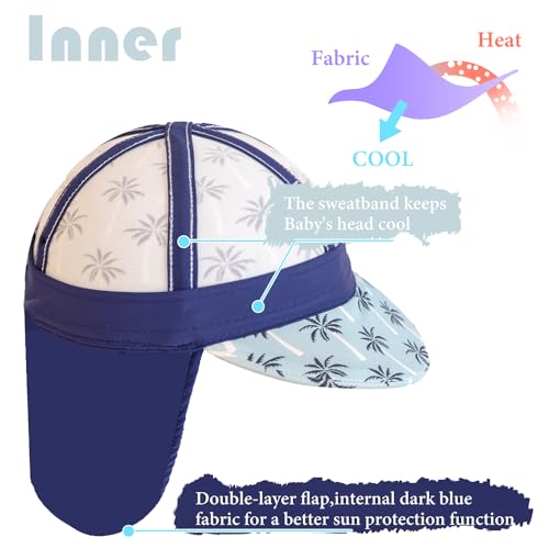 Image of Toddler Boys Sun Hat Kids Flap Hat Beach Sun Protection Hat UPF 50+ for Boys Girls