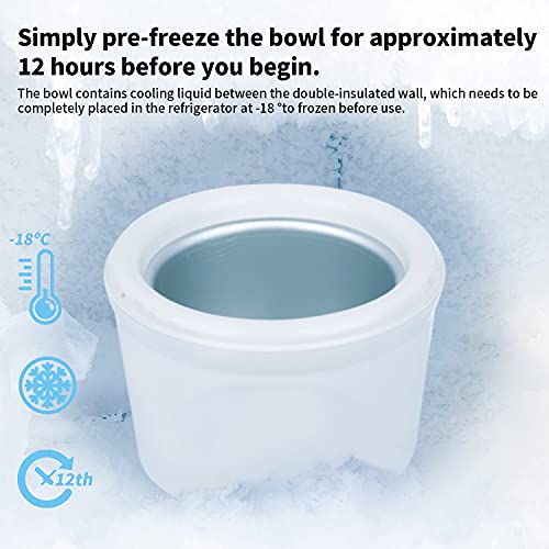 Vpcok Direct Profi Eismaschine Testsieger, Softeismaschine für Zuhause, Joghurtbereiter und Eisbereiter für Eiscreme, Gelato und Sorbet, 1,5L ice cream maker, weiß, inkl. Rezept – Bild 5