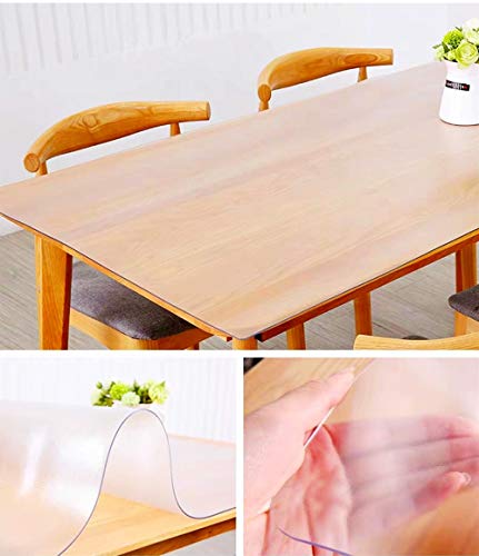 VALLEY TREE 35x48 inch 1.5 mm Thick PVC Frosted Desk Protector, Non Slip Soft Glass Table Pads,Waterproof Table Protector for Dining Table or Office Desk,Customizable Size - Thumbnail 5