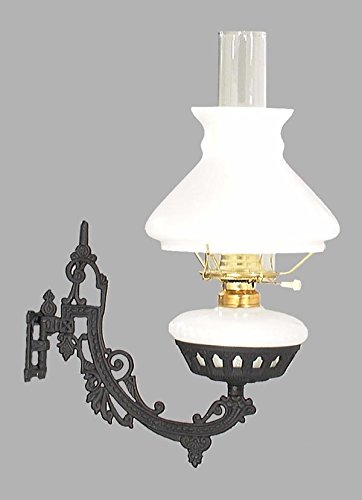 B&P Lamp® Iron Wall Bracket with Opal Shade