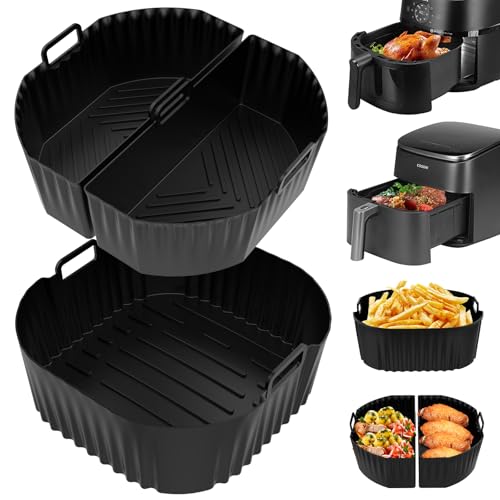 Molde Silicona Freidora de Aire para COSORI 5,5L/6L/6,2L/6,4L, Philips XL 6,2L/8,3L, Russell Hobbs XXL 8L/8,3L, Reutilizables Silicona Air Fryer