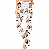 FunStudio Personalized Face Pajama Pants for Women Custom Family Dog Photo Face Pajama Bottoms with...