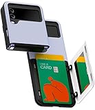 GOOSPERY Galaxy Z Flip 4 / Z Flip 3 Wallet Case with Card Holder, Protective Dual Layer Bumper Phone Case, Lilac Purple