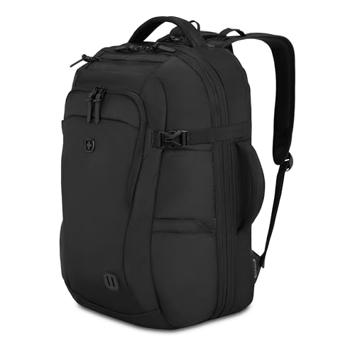 SwissGear Hybrid 45L Travel Backpack, Fits 17 inch Laptop, Men's and Women's, Black - image 1
