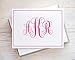Monogram Cards, Personalized Monogram Stationary for Women, Professional Note Cards for Her Folded Note Cards, Thank You Notes, Custom Notecards, Set of 10 Cards and Envelopes 24-13