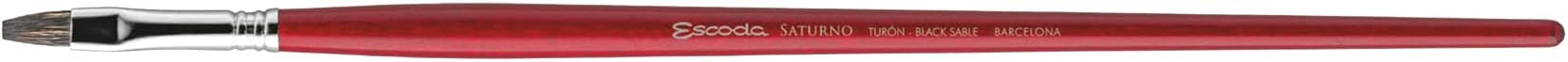 EscodaSaturno Series 3622 Artist Oil and Acrylic Paint Brush, Black Sable, Bright, Size 10
