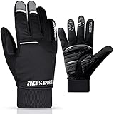 Zweii ½ Sports Fahrradhandschuhe Winter (Black, L)