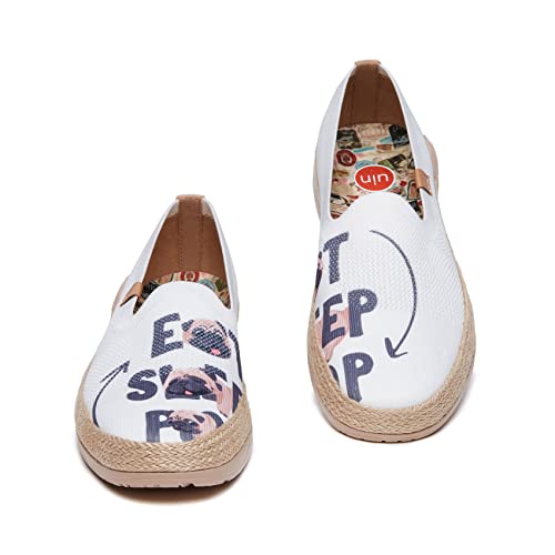 UIN Men's Espadrilles Slip OnsLightweight Walking Casual Loafers Comfortable Art Painted Travel Shoes Marbella Series3