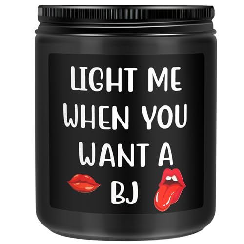 Funny Gifts for Him-Valentines Day Gifts for Him, Scented Candle Presents for Men,Anniversary Engagement Gift for Husband,Fiance,Boyfriend,Valentines Day for Him (Light Me-Sandalwood)