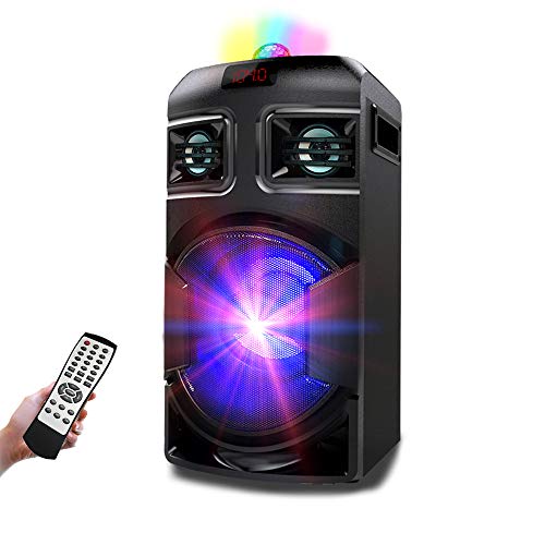 TAMPROAD 400W(PMPO) Big Bluetooth Speaker, Portable Bluetooth Speakers with Deep Bass,12000mah Battery Bluetooth 5.0 Outdoor Speaker, Support FM Radio, RGB Colorful Lights, for Home, Party, Travel