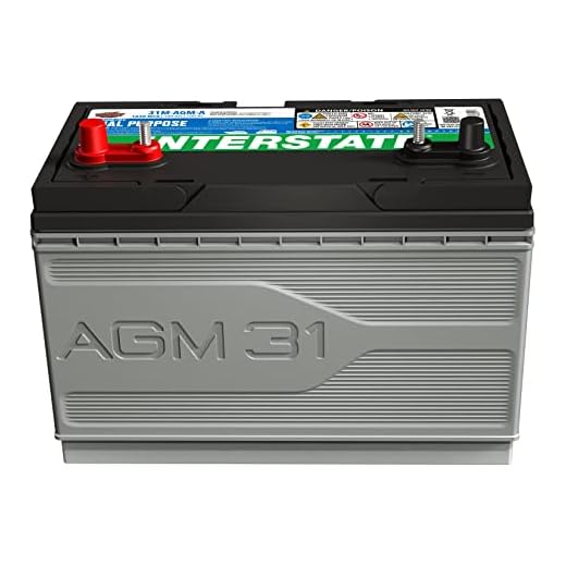 Interstate Batteries Marine/RV Battery 12V 100Ah 825CCA Dual Purpose Power Pure Lead AGM RV & Marine Starting Replacement Battery (Group Size 31M) Boats, RV's (8-31MAGMDC / 31M-AGM-A)