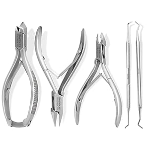 Pedicure nageltang hoofdsnijder hoektang nagelriemtang set incl. 2 hoeklifter