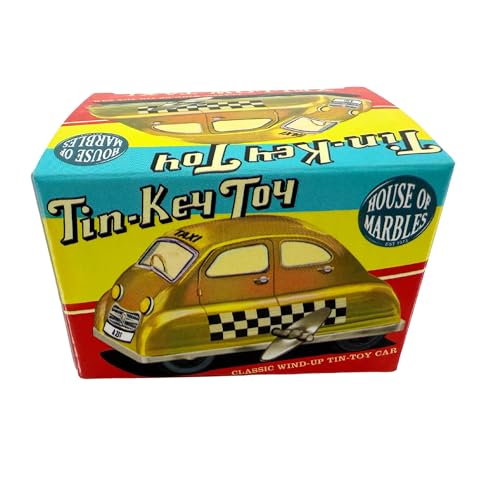 Taxi Amarillo Clásico de Juguete de Lata con Mecanismo miniatura 5