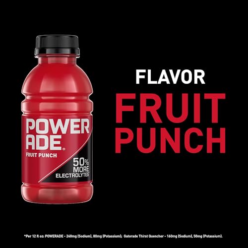 Image of POWERADE Sports Drink Fruit Punch, 12 Ounce (Pack of 8)