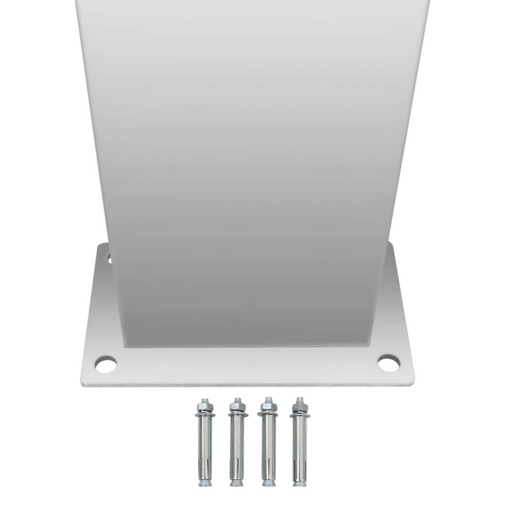 Festnight Doccia da Giardino in Acciaio Inox Lineare 10 x 6,5 x 210 cm Doccia Lavapiedi da Esterno Doccia per Piscina