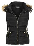 SS7 Womens Quilted Gilet Bodywarmer Sleeveless Jacket in Plus Sizes Black