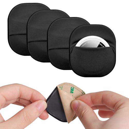 4 Artículos Funda para Airtag, Funda Protectora Completa para Airtag, Compatible con Los Dispositivos Apple AirTag, Incluye Adhesivo 3M, para Coches, Drones, Cámaras, Bicicleta, Esquís y Maletas