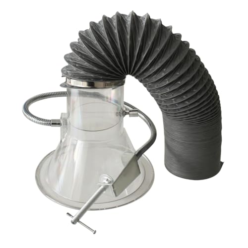 Extractor campana extractora de humos de soldadura industrial para soldadura brazo extractor laboratorio sistema de extracción de aire purificador de humo (75-150 mm con tubo de PVC de 2 m)