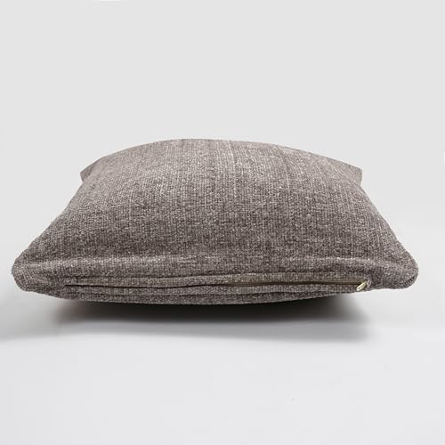 Image of SASHAA WORLD Grey Chenille Cushion Cover | Soft and Durable Decorative Pillow Cover for Living Room, Bedroom, Sofa, and Home Decor | Elegant Design, Cozy and Stylish Accent for Home Decor |45x45 cm