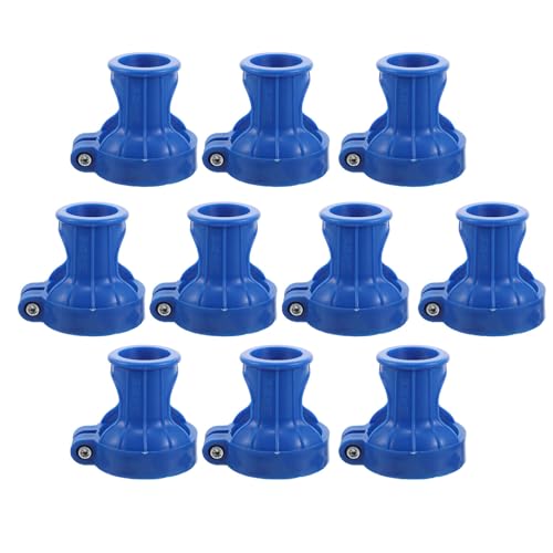 Bouchons pour valve de bouteille d'oxygène anti-poussière étanches en plastique bleu - 10pcs - 2