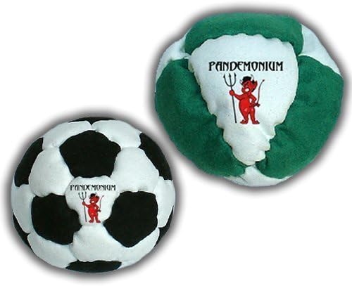 Classic Set Cyclone + Contagion Set of 2 Footbags 08 + 32 Panels Hacky Sack Intermediate Bags Sand Filled Weighted At 2.1 Once Footbag