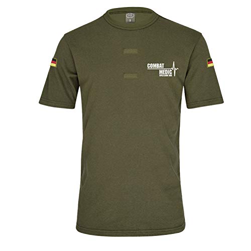 T-shirt armée allemande XXXL vert olive ample pour homme forte stature