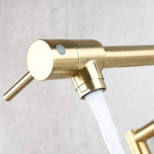 Grifo de llenado de ollas de montaje en pared con brazos plegables dobles 4