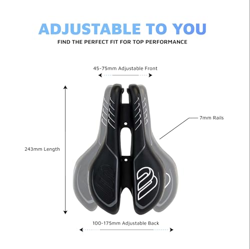 BiSaddle EXT Stealth Adjustable Pain-Free Bicycle Saddle with Titanium Rails Custom Fit Comfort by BiSaddle - Image 9