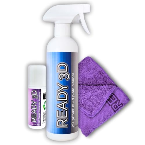 3D Printer 50mL Build Plate Adhesive Glue and 16oz Build Plate Cleaner...