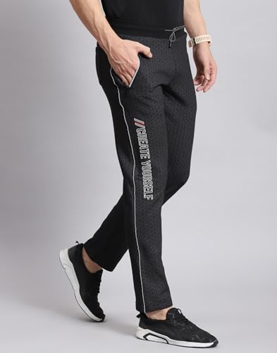 Image of Monte Carlo Men's Mid Rise Self Design Regular Fit Lower (223061528)