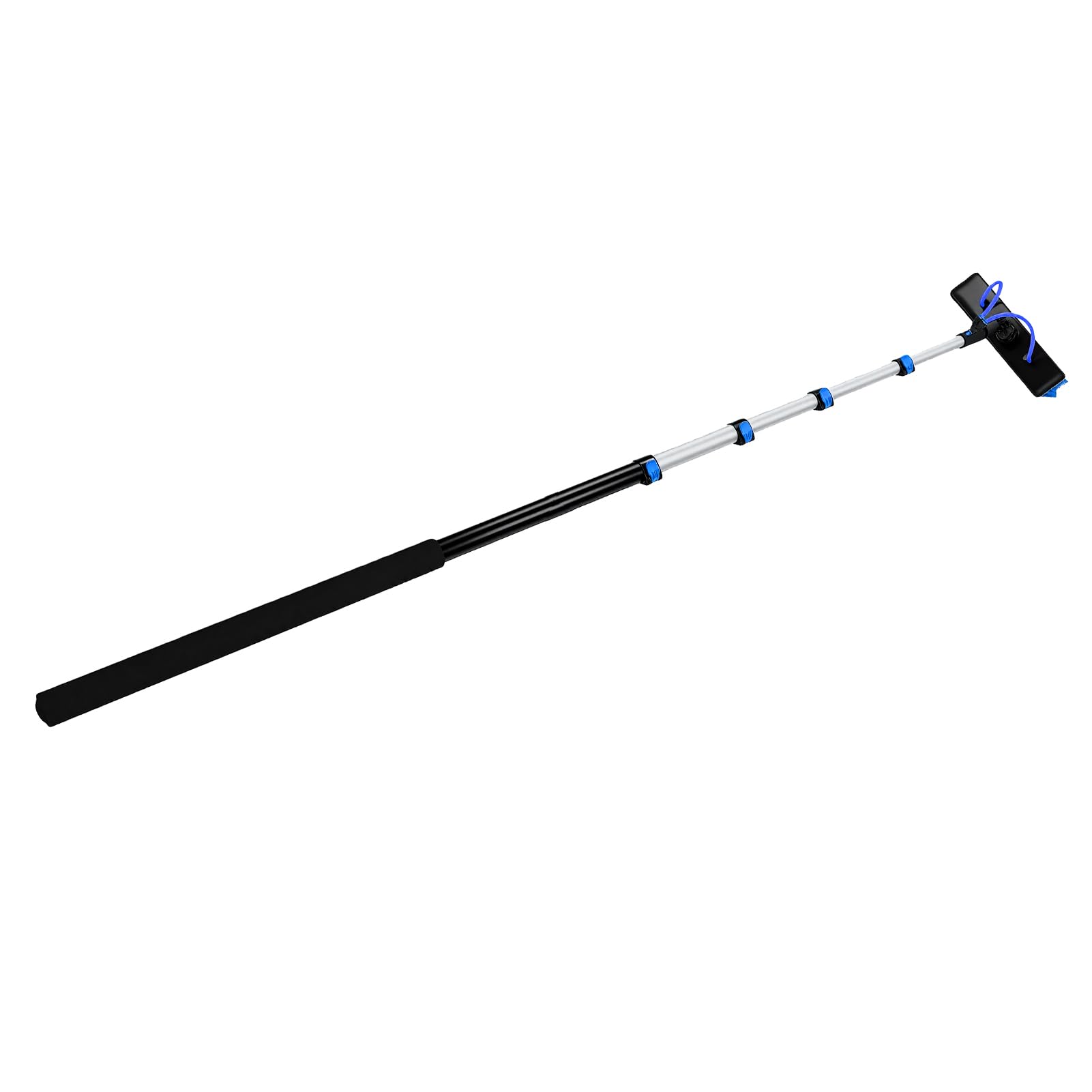 Kit de Cepillo de Limpieza para Paneles Solares, Duradero y Liviano con Adaptador de 180° y Poste Telescópico para Limpieza con Agua en el Hogar o Espacios Comerciales, 15 Pies