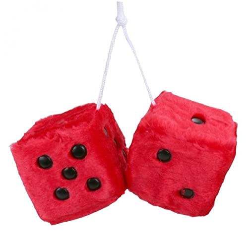Fuzzy Dice – Goldene Würfel-Deko Für Den Auto-Innenspiegel (7x7x14 Cm)