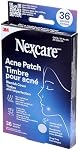 Nexcare Acne Couverture, couverture cutanée Absorbe Pus et huile des pores enrobés, soin approprié pour la plupart des types de peau - 36 Couvertures d'acné