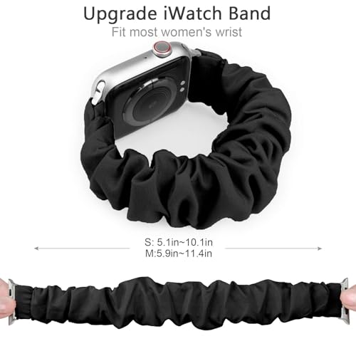 Image of Greatfine Scrunchie Band Compatible with Apple Watch Bands 38mm 40mm 41mm 42mm 44mm 45mm 46mm 49mm Women, Elastic Scrunchie Watch Strap for iWatch Watch Series 11 10 9 8 7 6 5 4 3 2 1 SE 3 2 Ultra 3 2