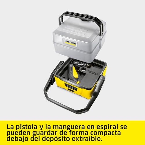 Miniatura 7 de Kärcher Hidrolimpiadora Móvil Oc 3 Plus, Limpiadora Portátil Para Aplicaciones Móviles, Depósito De Agua Extraíble 7l, Batería De Iones De Litio, Duración Batería 15 Min, Manguera Espiral
