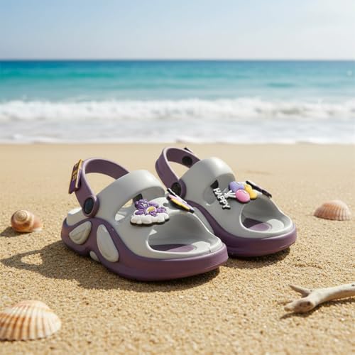 Image of GLJ Kids Comfort Clogs Sandals for Boy and Girl, 1 to 14 Years, Two-Strap Design, Easy to Wear Slip On, Dust and Waterproof, 1100