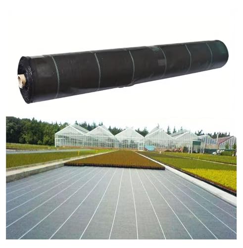 DIWAL Malla Antihierbas Tela Geotextil Control Malezas Barrera Jardín Huerto Macizo Flores Camino Entrada Terraza Invernadero Transpirable Permeable Resistente UV Duradera(1m x 50m)
