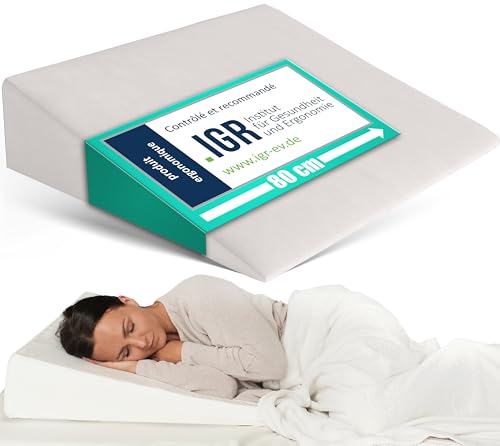 DYNMC you Coussin Cale-Dos pour Nuits calmes & Confort digestif – Dossier Triangulaire de Lit pour Respiration Nocturne apaisée – Support Lecture...
