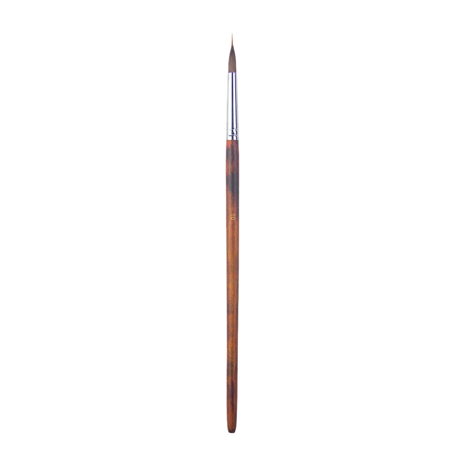 Professional Wood Handlle Fine Detail Paint Brush for Acrylic Watercolor Gouache Oil Painting Model Figurine Project Brush