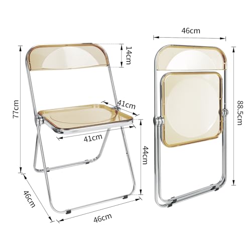 Chaise pliante peu encombrante couleur ambre pour optimiser les petits espaces - 4