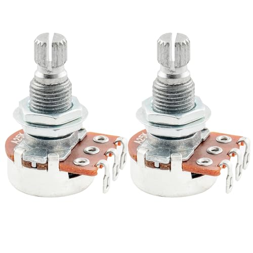 Alpha A25K Mini Metric Split Standard Shaft 9.5mm Audio Taper Pots 2 Pcs