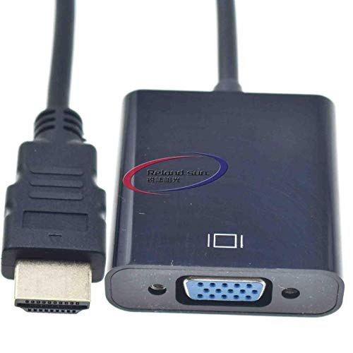 Reland Sun HDMI to VGA HDMI to VGA Adapter VGA to HDMI Converter (Black)