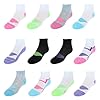 Hanes girls Hanes Girls’ Cool Comfort Ankle Socks, 12-pair Pack Fashion Liner Socks