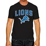 Team Fan Apparel NFL Home Team Tee - Gameday Adult T-Shirt - Pro Football Cotton & Polyester Shirt (Detroit Lions - Black, Large)