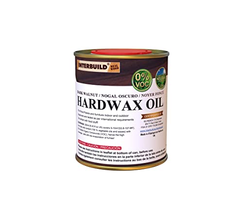 INTERBUILD HARDWAX Oil Zero VOC TMAVÝ OŘÍCH 250 ml=kryje 10 ㎡